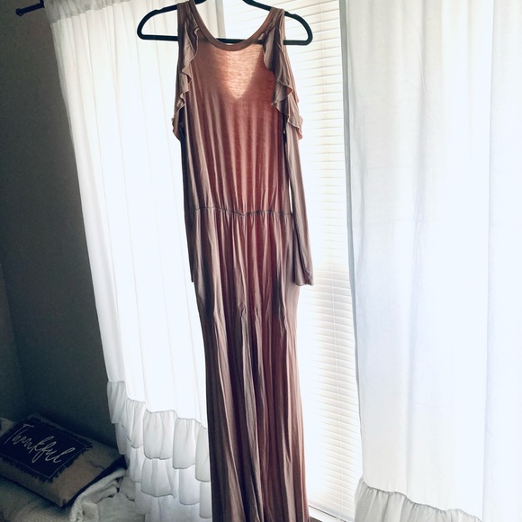 Cold Shoulder Blush Jumpsuit - Picture 2 of 6